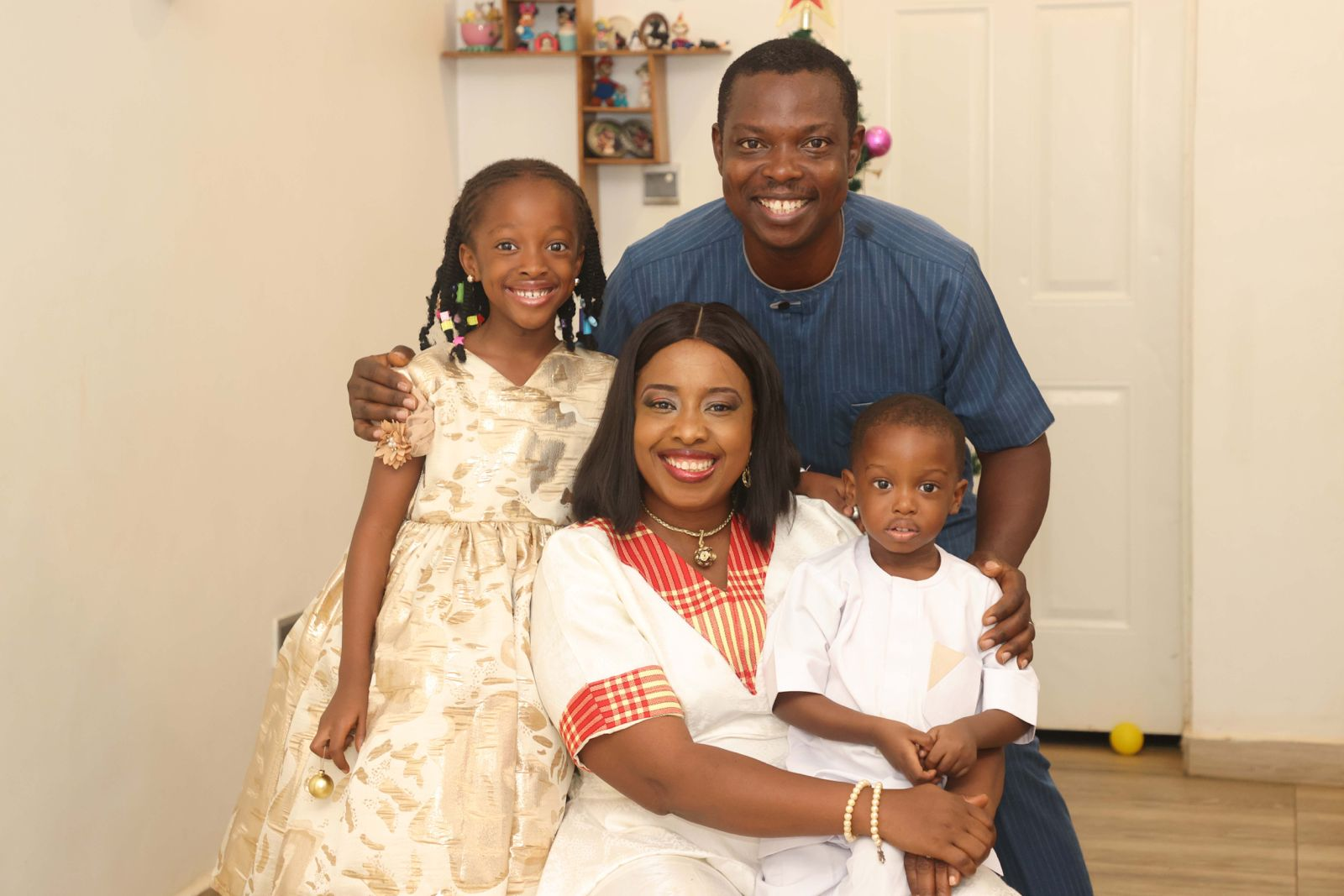 Gbemisola with her husband Stephen, their daughter and son